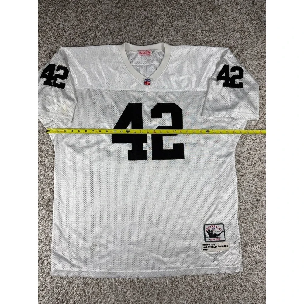 Mitchell & Ness Throwback Ronnie Lott Los Angeles Raiders 1991 Authentic Jersey - Picture 9 of 15